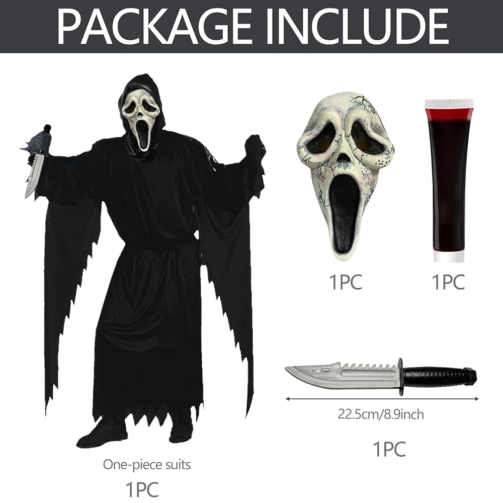 Scream Ghost Face Costume スクリーム コスチューム スクリーム6フルコスチューム、ゴーストフェイスマスク